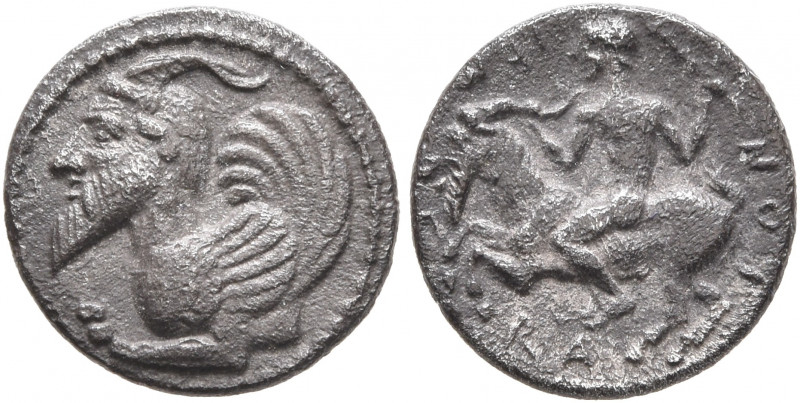 SICILY. Himera. Circa 470-450 BC. Litra (Silver, 11 mm, 0.80 g, 7 h). Forepart o...