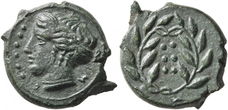 SICILY. Himera. Circa 415-409 BC. Hemilitron (Bronze, 18 mm, 4.47 g, 10 h). ΙΜΕ ...