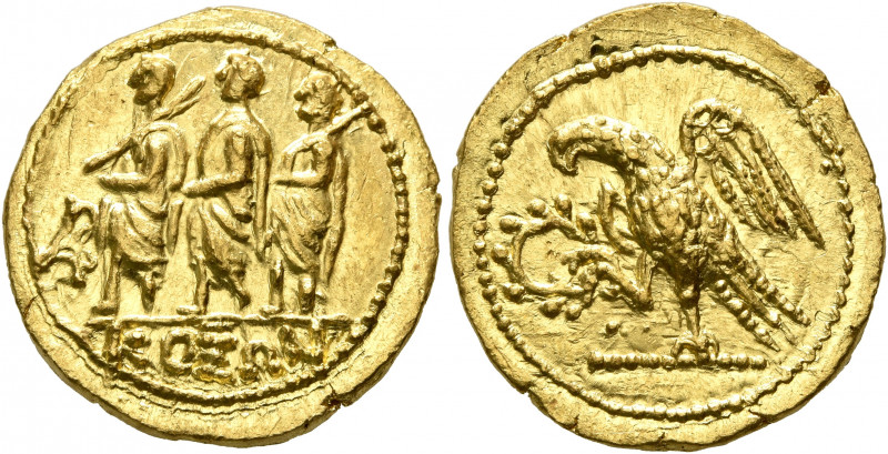 SKYTHIA. Geto-Dacians. Koson, mid 1st century BC. Stater (Gold, 19 mm, 8.49 g, 1...