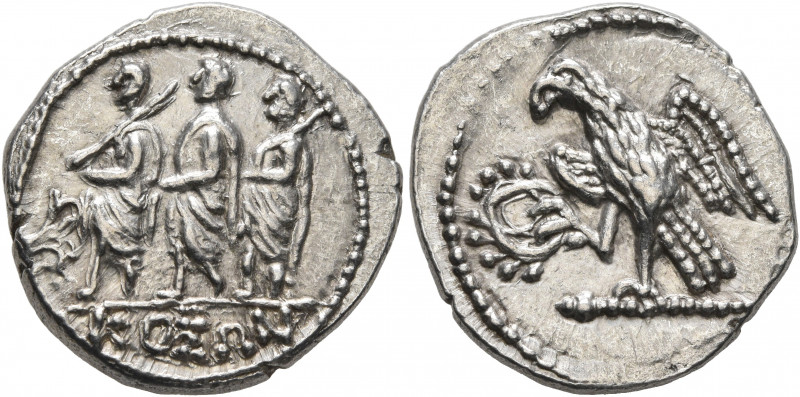 SKYTHIA. Geto-Dacians. Koson, mid 1st century BC. Drachm (Silver, 19 mm, 4.47 g,...