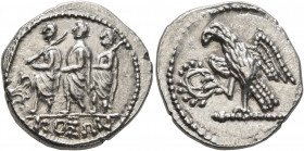 SKYTHIA. Geto-Dacians. Koson, mid 1st century BC. Drachm (Silver, 19 mm, 4.47 g, 12 h), Olbia. KOΣΩN Roman consul accompanied by two lictors advancing...