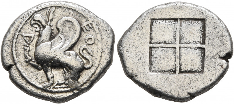 THRACE. Abdera. Circa 473/0-449/8 BC. Drachm (Silver, 17 mm, 3.46 g), Deo..., ma...