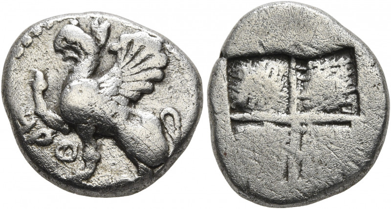 THRACE. Abdera. Circa 473/0-449/8 BC. Drachm (Silver, 15 mm, 3.30 g), Hero..., m...
