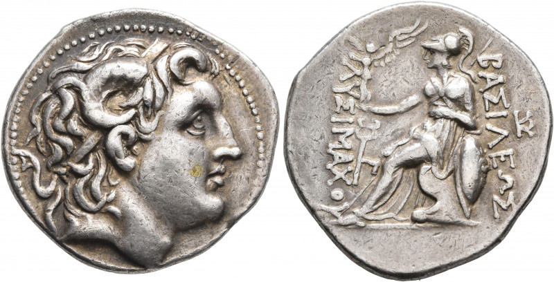 KINGS OF THRACE. Lysimachos, 305-281 BC. Tetradrachm (Silver, 31 mm, 17.44 g, 4 ...