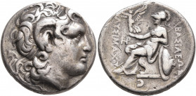KINGS OF THRACE. Lysimachos, 305-281 BC. Tetradrachm (Silver, 25 mm, 17.00 g, 12 h), Lampsakos, circa 297/6-282/1. Diademed head of Alexander the Grea...