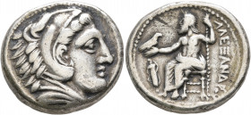 KINGS OF MACEDON. Alexander III ‘the Great’, 336-323 BC. Tetradrachm (Silver, 25 mm, 16.93 g, 1 h), Amphipolis, circa 323-320. Head of Herakles to rig...