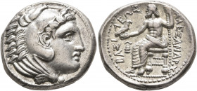 KINGS OF MACEDON. Alexander III ‘the Great’, 336-323 BC. Tetradrachm (Silver, 24 mm, 17.22 g, 7 h), Amphipolis, struck by Antipater under Philip III, ...