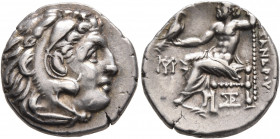 KINGS OF MACEDON. Alexander III ‘the Great’, 336-323 BC. Drachm (Silver, 18 mm, 4.30 g, 12 h), Abydos, struck under Antigonos I Monophtalmos, circa 31...