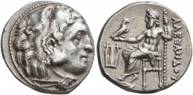 KINGS OF MACEDON. Alexander III ‘the Great’, 336-323 BC. Drachm (Silver, 17 mm, 4.15 g, 10 h), Kolophon, struck under Menander or Kleitos, circa 322-3...
