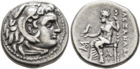 KINGS OF MACEDON. Alexander III ‘the Great’, 336-323 BC. Drachm (Silver, 16 mm, 4.19 g, 12 h), Magnesia ad Maeandrum, struck by Antigonos I Monophtalm...