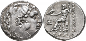 KINGS OF MACEDON. Alexander III ‘the Great’, 336-323 BC. Tetradrachm (Silver, 26 mm, 16.99 g, 1 h), Magnesia ad Maeandrum, circa 200-196. Head of Hera...