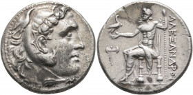 KINGS OF MACEDON. Alexander III ‘the Great’, 336-323 BC. Tetradrachm (Silver, 28 mm, 16.77 g, 12 h), Kaunos, circa 250. Head of Herakles to right, wea...
