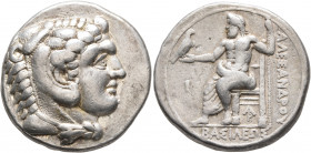KINGS OF MACEDON. Alexander III ‘the Great’, 336-323 BC. Tetradrachm (Silver, 27 mm, 17.12 g, 8 h), Arados, struck under Menes or Laomedon, circa 324/...