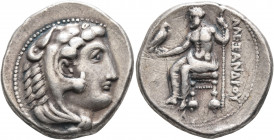 KINGS OF MACEDON. Alexander III ‘the Great’, 336-323 BC. Tetradrachm (Silver, 25 mm, 16.84 g, 1 h), Arados, struck under Menes, circa 325/4-324/3. Hea...