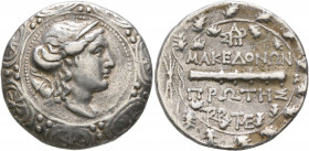 MACEDON (ROMAN PROTECTORATE), Republican period. First Meris. Circa 167-149 BC. Tetradrachm (Silver, 30 mm, 16.81 g, 12 h), Amphipolis. Diademed and d...