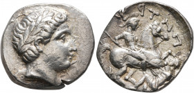 KINGS OF PAEONIA. Patraos, circa 335-315 BC. Tetradrachm (Silver, 24 mm, 10.85 g, 9 h), Astibos or Damastion. Laureate head of Apollo to right. Rev. [...