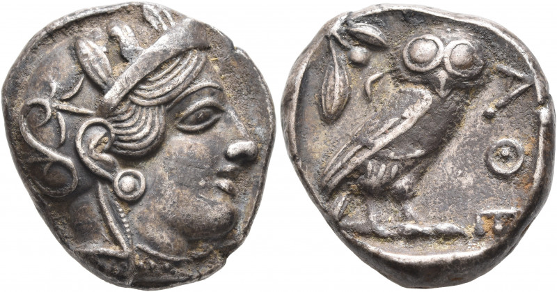 ATTICA. Athens. Circa 420s-404 BC. Tetradrachm (Silver, 24 mm, 17.20 g, 9 h). He...