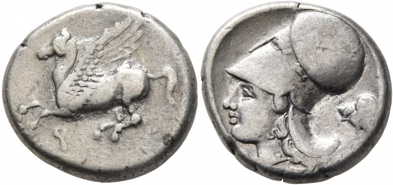 CORINTHIA. Corinth. Circa 375-300 BC. Stater (Silver, 20 mm, 8.45 g, 5 h). Ϙ Peg...