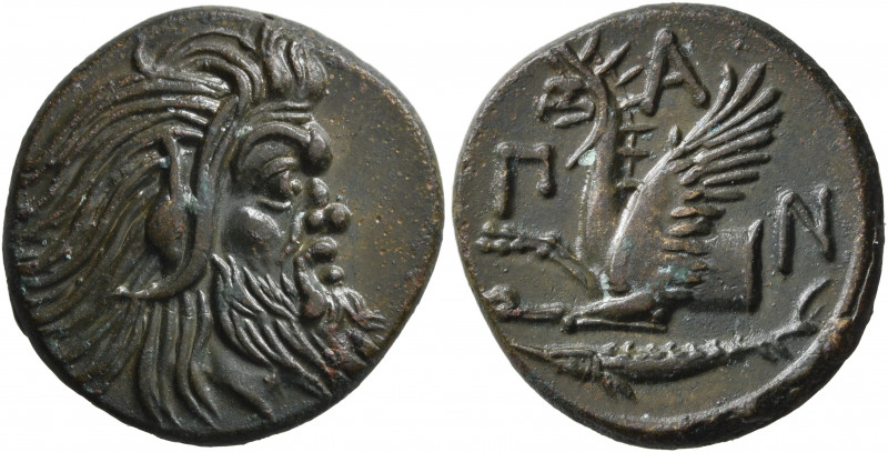 CIMMERIAN BOSPOROS. Pantikapaion. Circa 310-304/3 BC. AE (Bronze, 21 mm, 6.00 g,...