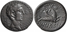 MYSIA. Parium. Augustus, 27 BC-AD 14. Assarion (Bronze, 22 mm, 7.14 g, 12 h). Bare head of Augustus to right. Rev. AVGVSTVS Capricorn to right, head t...
