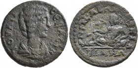 LYDIA. Cilbiani Inferiores (Nicaea). Julia Domna, Augusta, 193-217. Diassarion (Bronze, 23 mm, 7.73 g, 7 h). IOΥΛIA CЄBACTH Draped bust of Julia Domna...