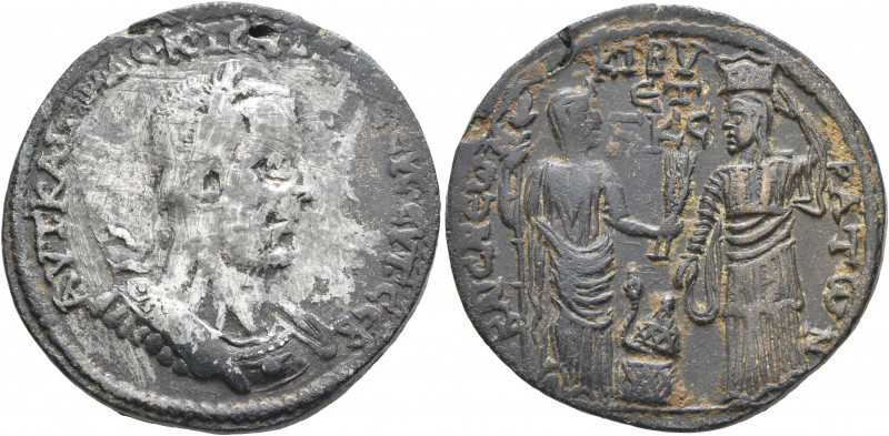 PHRYGIA. Cibyra. Trajan Decius, 249-251. 9 Assaria (?) (Silvered bronze, 35 mm, ...