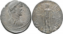 CILICIA. Anemurium. Maximinus I, 235-238. Tetrassarion (?) (Orichalcum, 33 mm, 13.25 g, 6 h), RY 1 = 235. ΑΥ Κ Γ Ι ΟΥΗΡ ΜΑΞΙΜЄΙΝΟΝ Laureate, draped an...