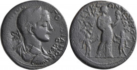 CILICIA. Seleucia ad Calycadnum. Gordian III, 238-244. Tetrassarion (Bronze, 34 mm, 20.34 g, 7 h). [ANTΩ]NIOC ΓOPΔIANOC / CЄBA Laureate, draped and cu...