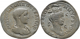 SYRIA, Seleucis and Pieria. Antioch. Philip II, as Caesar, 244-247. Tetrassarion (Orichalcum, 30 mm, 15.12 g, 11 h). MAP IOYΛΙ ΦIΛIΠΠOC KAICAP Bare-he...