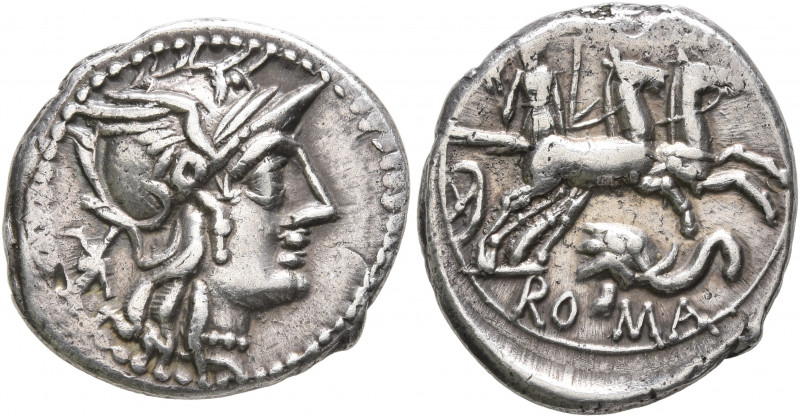 L. Caecilius Metellus Diadematus, 128 BC. Denarius (Silver, 19 mm, 3.88 g, 3 h),...