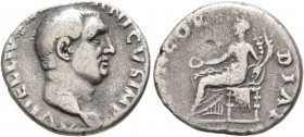 Vitellius, 69. Denarius (Silver, 17 mm, 2.95 g, 6 h), Rome, late April-20 December 69. A VITELLIVS [GERM]ANICVS IMP Bare head of Vitellius to right. R...