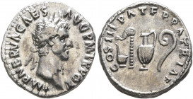 Nerva, 96-98. Denarius (Silver, 17 mm, 3.48 g, 6 h), Rome, 97. IMP NERVA CAES AVG P M TR POT Laureate head of Nerva to right. Rev. COS III PATER PATRI...