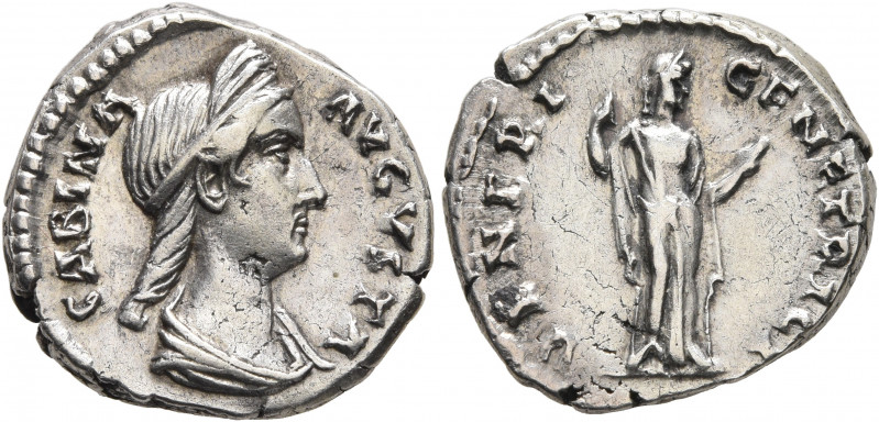 Sabina, Augusta, 128-136/7. Denarius (Silver, 16 mm, 3.29 g, 6 h), Rome, circa 1...