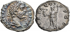 Septimius Severus, 193-211. Denarius (Silver, 18 mm, 3.21 g, 12 h), Rome, 193-194. IMP CAE L SEP SEV PERT AVG Laureate head of Septimius Severus to ri...