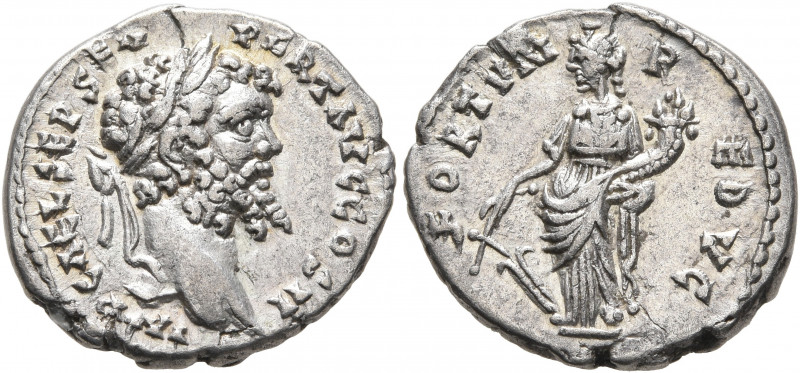 Septimius Severus, 193-211. Denarius (Silver, 17 mm, 2.67 g, 12 h), Emesa, 194-1...
