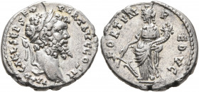 Septimius Severus, 193-211. Denarius (Silver, 17 mm, 2.67 g, 12 h), Emesa, 194-195. IMP CAE L SEP SEV PERT AVG COS II Laureate head of Septimius Sever...