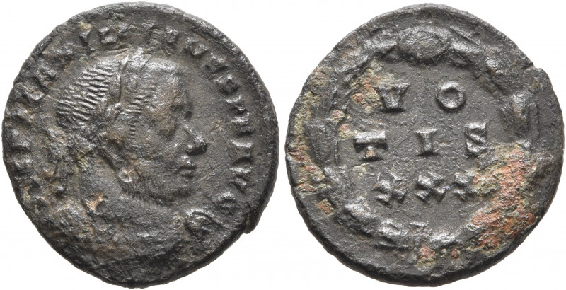 Maximianus, second reign, 307-308. 1/4 Follis (Bronze, 16 mm, 1.92 g, 6 h), Trev...