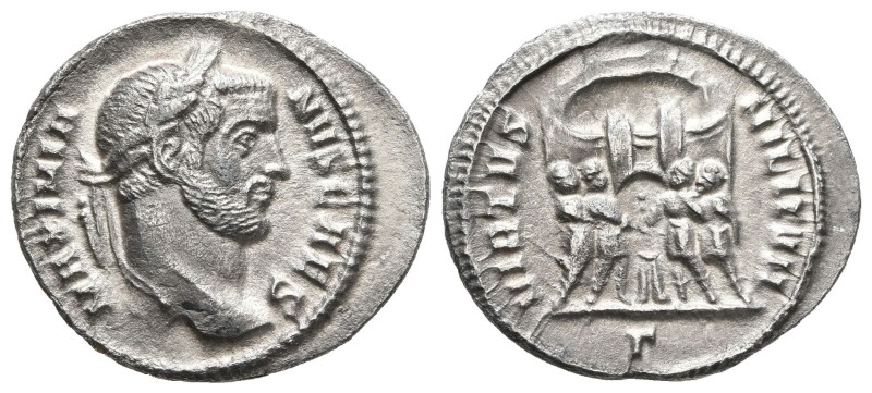 Galerius, as Caesar, 293-305. Argenteus (Silver, 19 mm, 2.60 g, 6 h), Rome, circ...