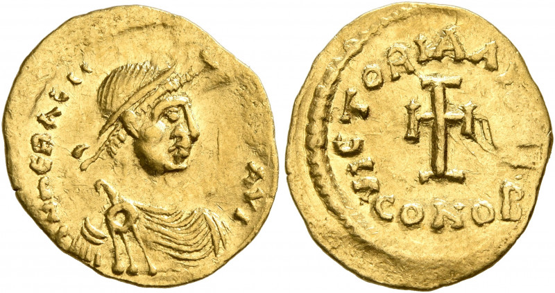 Heraclius, 610-641. Tremissis (Gold, 16 mm, 1.43 g, 7 h), Constantinopolis, 610-...