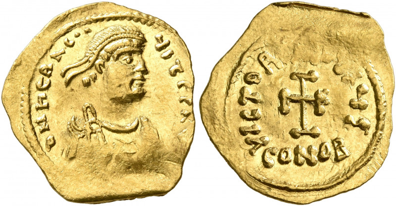 Heraclius, 610-641. Tremissis (Gold, 17 mm, 1.46 g, 6 h), Constantinopolis, circ...