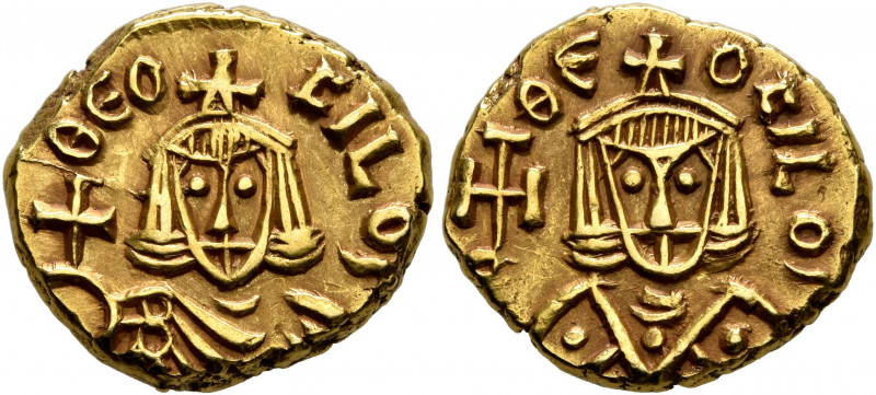 Theophilus, 829-842. Solidus (Gold, 14 mm, 3.64 g, 6 h), circa 829-830. ΘЄOFILOS...