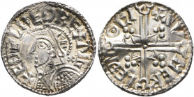 BRITISH, Anglo-Saxon. Kings of All England. Aethelred II, 978-1016. Penny (Silver, 19 mm, 1.32 g, 10 h), helmet type, moneyer Sumerled, Lincoln. ✠EDEL...