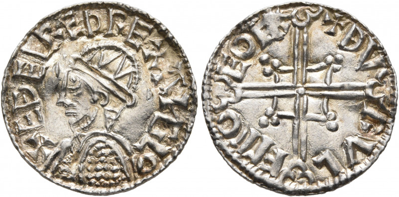 BRITISH, Anglo-Saxon. Kings of All England. Aethelred II, 978-1016. Penny (Silve...