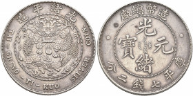 CHINA, Qīng dynasty. Dézōng (Guāngxù), 1875-1908. Yuán – Dollar (Silver, 39 mm, 26.82 g, 12 h), Tiānjīn (Tientsin), no date (1908). Yeoman 14. Nicely ...