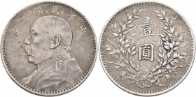 CHINA, ZHŌNGHUÁ MÍNGUÓ (REPUBLIC OF CHINA). 1912-1949. Yuán – Dollar (Silver, 38 mm, 26.84 g, 12 h), year 3 = 1914. Yeoman 329. Nicely toned. Light ma...