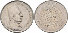 EGYPT. Kingdom. Ahmad Fu'ad I, AH 1340-1355 / AD 1922-1936. 20 Piaster AH 1341 = AD 1923 (Silver, 39 mm, 28.07 g, 12 h) KM 338. An attractive example....