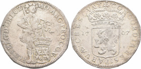LOW COUNTRIES. Republiek der Zeven Verenigde Nederlanden (Dutch Republic). 1581-1795. Zilveren Dukaat 1707 (Silver, 41 mm, 28.00 g, 12 h), Geldern MO ...