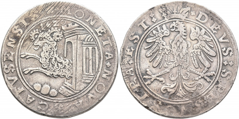 SWITZERLAND. Schaffhausen. Taler 1620 (Silver, 40 mm, 27.64 g, 6 h). MONETA NOVA...