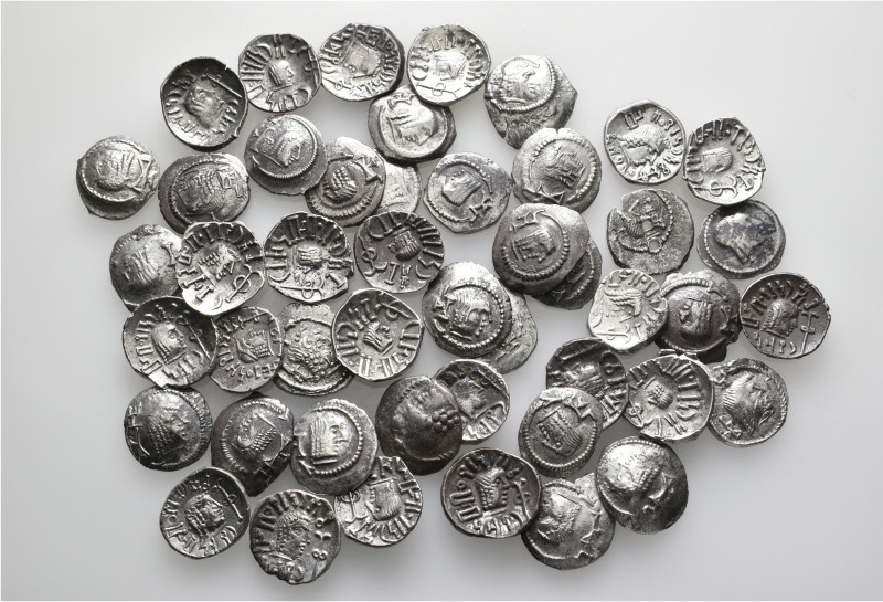 A lot containing 49 silver coins. All: Himyar. About very fine to good very fine...