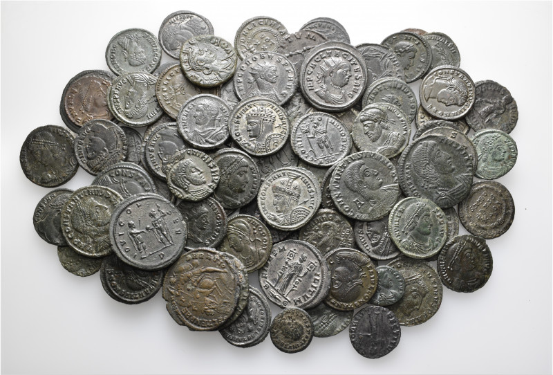 A lot containing 82 bronze coins. All: Roman Imperial, one Roman Provincial. Ver...